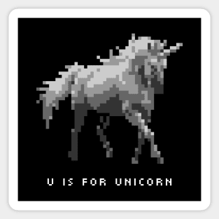 U is for Unicorn Sticker